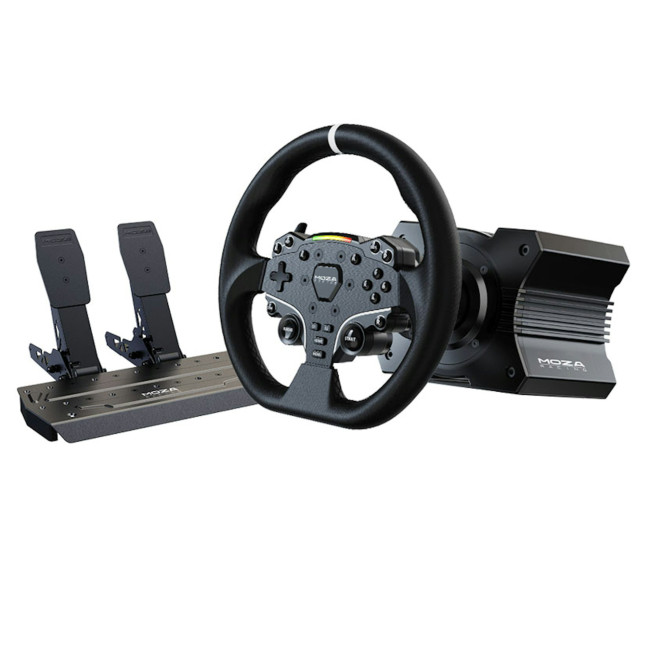 MOZA Racing RS20 R5 Racing Simulator Bundle Pack (R5 Direct Drive wheelbase, ES Steering Wheel, SR-P Lite Pedal)