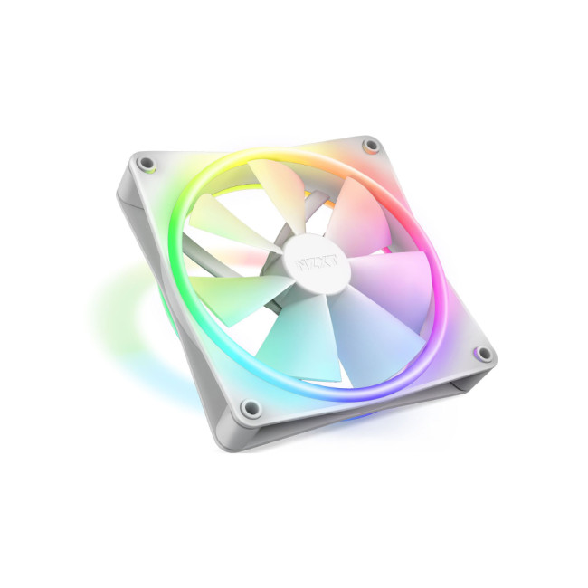 NZXT F140 RGB DUO White 4 Pin PWM Pc Fan - 2 Fan Pack