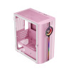 1st Player IS3-BK ARGB Tempered Glass Mid Tower Gaming Case - Pink
