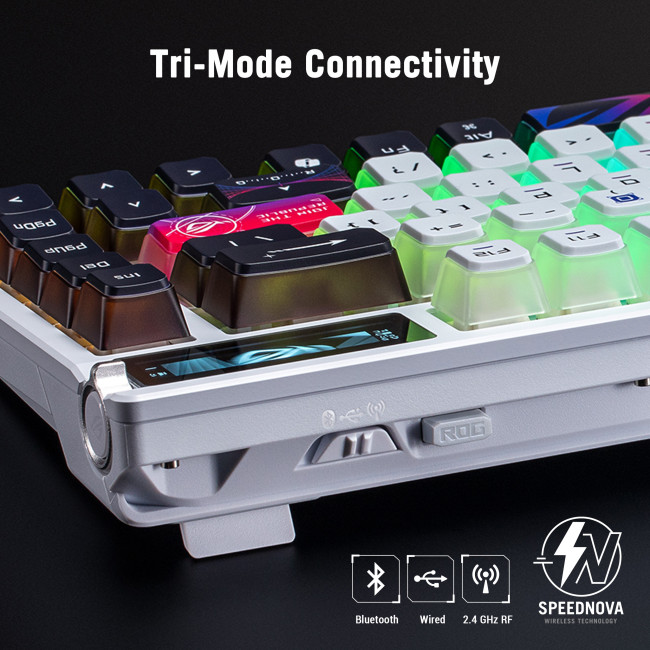 ASUS ROG Azoth X 75% Form Factor OLED RGB Wireless Gaming Keyboard