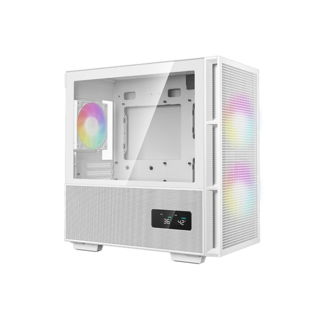 DeepCool CH360 DIGITAL WH Micro ATX Tempered Glass Gaming PC Case - White