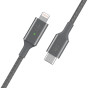 Belkin Smart LED USB-C to Lightning USB C Grey Straight Straight Aluminium