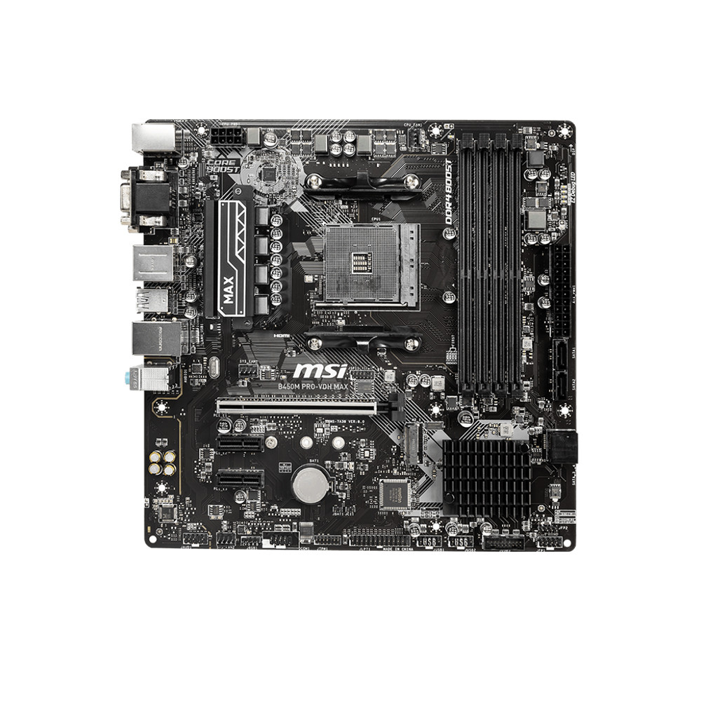 MAX PRO-VDH B450M MSI 5600X 5 Ryzen + MAX PRO-VDH B450M MSI マザーボード Motherboard 3.2 USB LAN, DDR4, AM4, 'mATX, マザーボード
