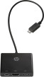 HP 1BG94AA USB-C to HDMI/ USB 3.0/ USB-C Black Cable Interface/Gender Adapter 