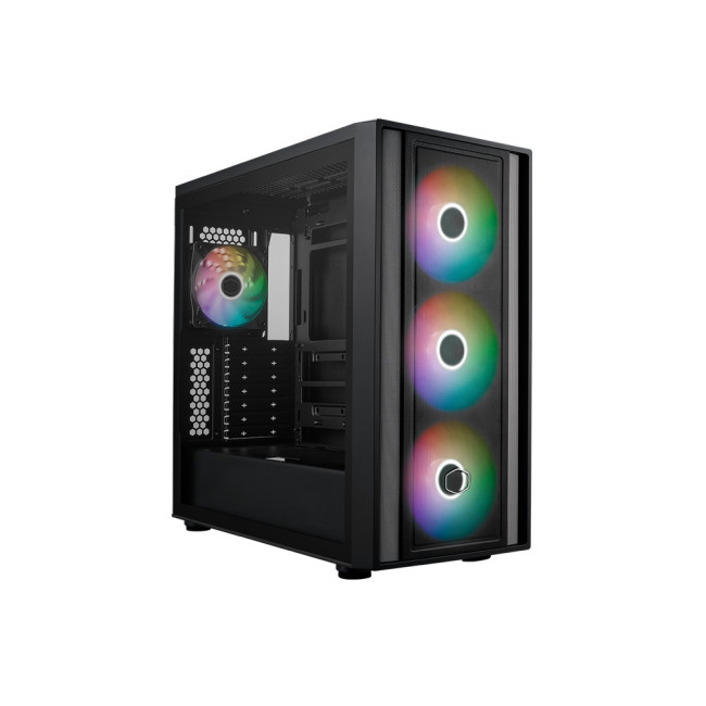 CoolerMaster MasterBox 600 ARGB Mid Tower Tempered Glass PC Case - Black
