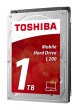 Toshiba L200 1TB Internal Hard Drive, SATA 3.0 Gbit/s, 2.5" Size, Speed 5400 RPM