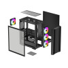 DeepCool CC560 ARGB V2 Mid Tower ATX Gaming PC Case with 4 x RGB Fans - Black