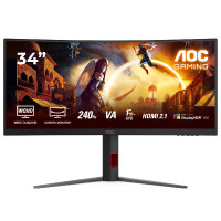 AOC G4 CU34G4Z 34" Curved UWQHD 240Hz 0.3ms Height Adjustable Gaming Monitor