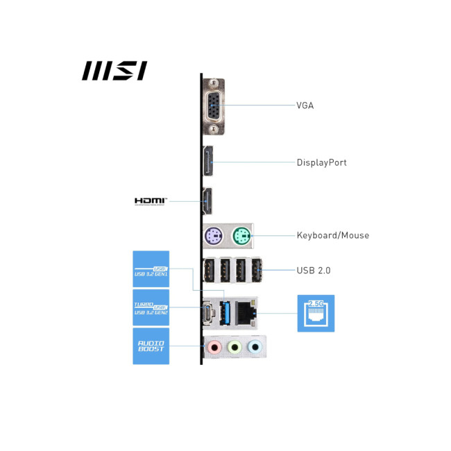 MSI PRO B760M-P DDR4 Micro-ATX Intel Socket 1700 Motherboard