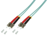 LogiLink FP3ST07 ST 7.5m Fiber Patch Cord OM3 50/125u, Duplex Jumper, Turquoise