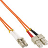 InLine LWL 20 meter Fiber Optic Duplex Cable, OM2(50/125&#181;m), LC connector,Orange
