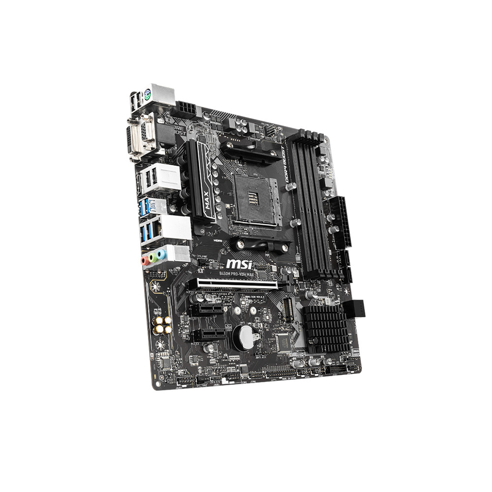 MSI B450M PRO-VDH MAX AM4 B450 Micro-ATX Motherboard