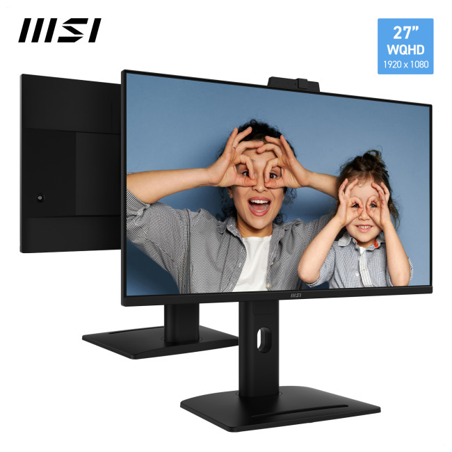 MSI PRO MP275QPDG 27" IPS QHD 100Hz USB-C Height Adjustable Monitor with Speakers