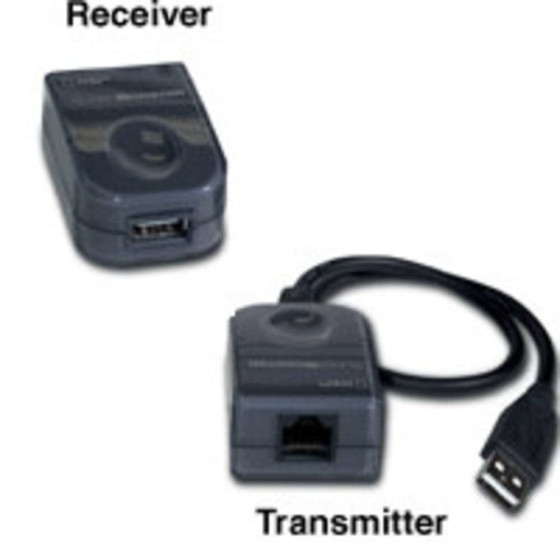 C2G USB Superbooster Extender, USB A, RJ45, Male/Female, Black