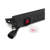 Generic PDU6HC14 6-Way UK Horizontal 1U Power Distribution Unit (PDU) - Black