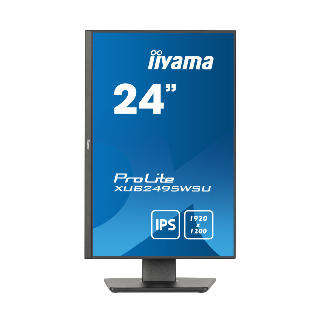 iiyama ProLite XUB2495WSU 24" IPS WUXGA 16:10 Height Adjustable Monitor with Speakers
