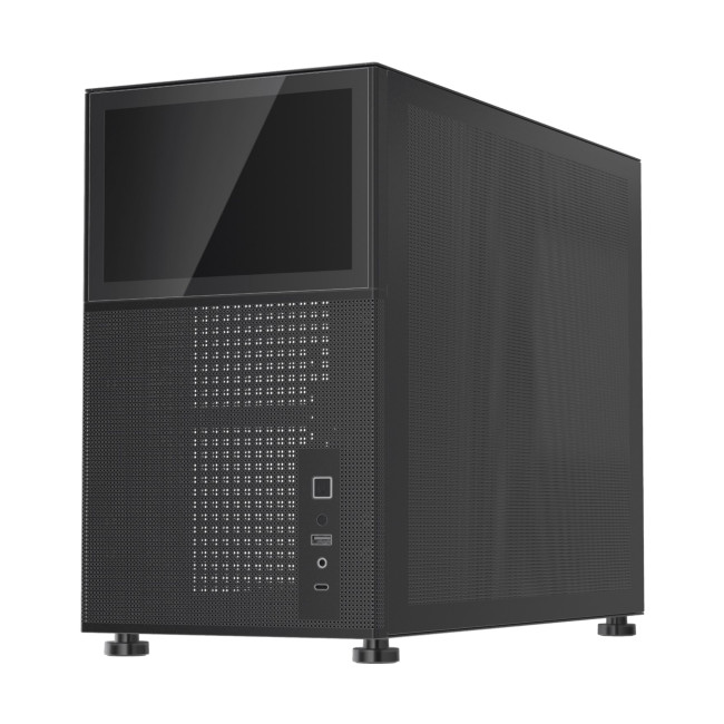 1st Player MIKU Mi6-EV Tempered Glass Emotion View Mid Tower Gaming Case - Black