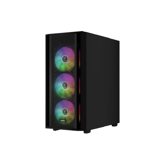 Gamdias AURA GC2 ELITE Tempered Glass Mid Tower Gaming PC Case - Black