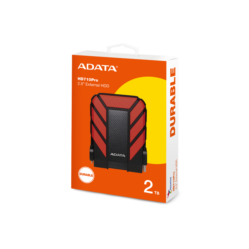 ADATA AHD710P-2TU31-CRD 2TB USB3.2 Rugged External HDD Red