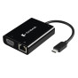 Dynabook USB-C VGA/LAN Adapter Connector USB Type-C to VGA & Gigabit LAN Black