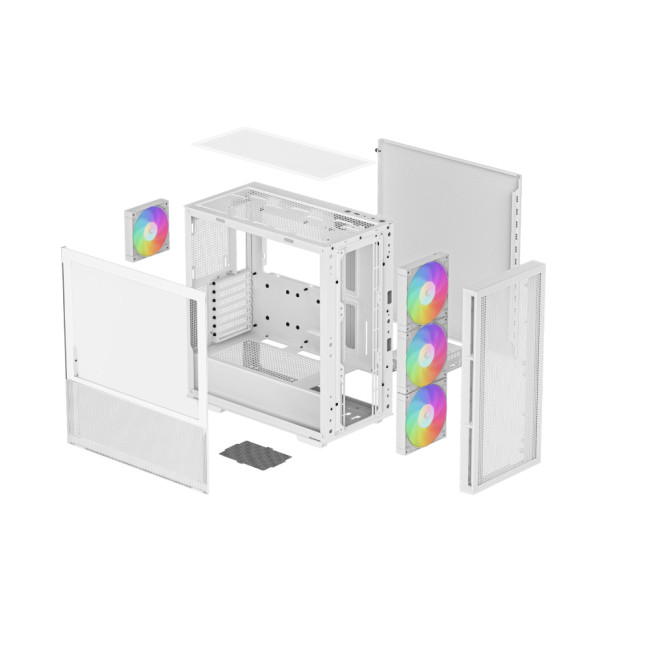 DeepCool CH560 WH Mid Tower Tempered Glass Gaming PC Case - White
