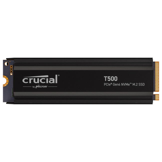 Crucial T500 Heatsink 1TB M.2 PCIe 4.0 Micron 3D TLC NAND Solid state drive - NVMe - Black