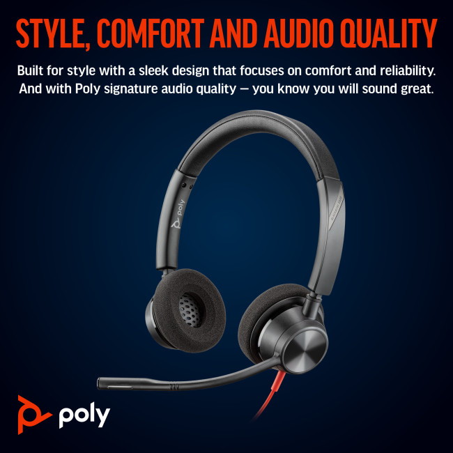 Poly Blackwire 3320 Stereo USB-C Headset