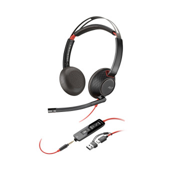 Poly Blackwire 5220 Stereo USB-C Headset - Black