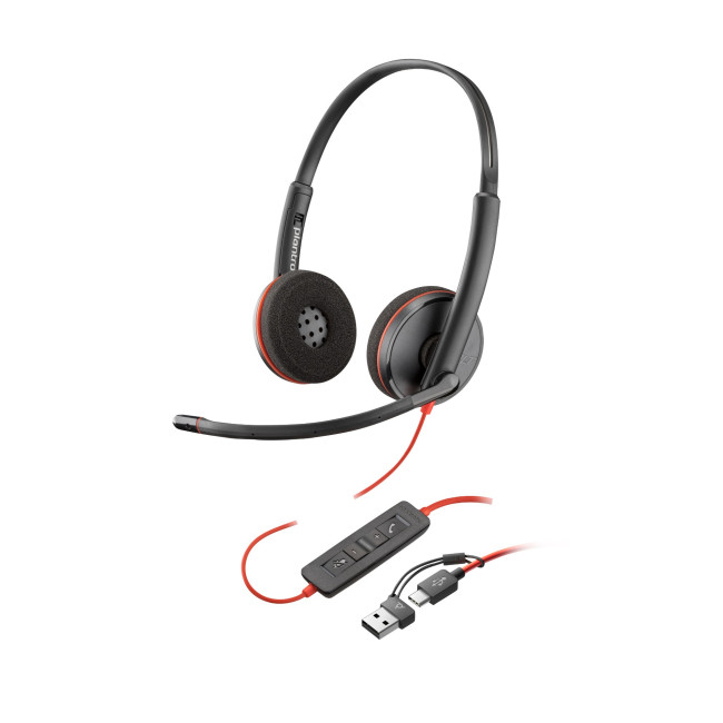 Poly Blackwire 3220 Stereo USB-C Black Headset
