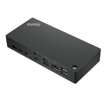 Refurbished Lenovo Notebook Dock/Port Replicator Wired USB 3.2 Gen 1 Type-C Black