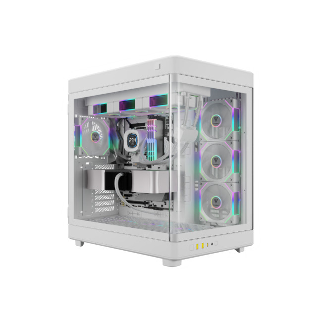 Gamdias NESO P1 PRO Tempered Glass Full Tower Gaming PC Case - White