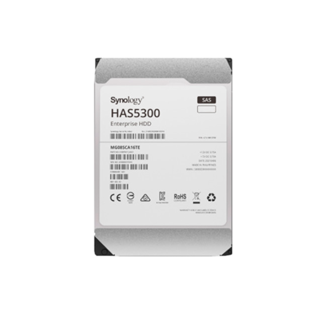 Refurbished Synology Enterprise Series 12TB 3.5" SAS Hard Disk 12Gb/s 7200rpm 256MB Cache - HAS5300-12T