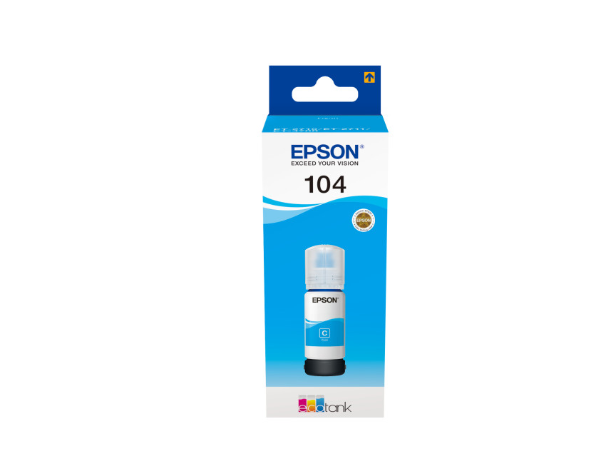 Epson Cartridge World Ink 104 EcoTank Cyan 70ml (C13T00P240) Bottle