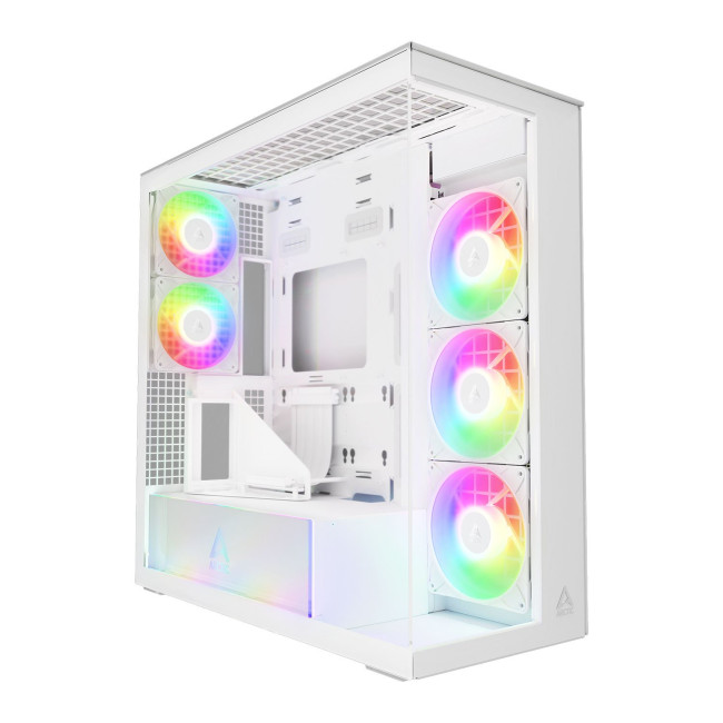 Arctic Xtender ARGB Tempered Glass w/ Vertical GPU Mount Mid Tower PC Case - White