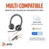 Poly Blackwire 8225 Stereo Microsoft Teams Certified USB-C USB-A Wired Headset