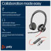 Poly Blackwire 8225 Stereo Microsoft Teams Certified USB-C USB-A Wired Headset
