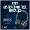 Poly Blackwire 8225 Stereo Microsoft Teams Certified USB-C USB-A Wired Headset