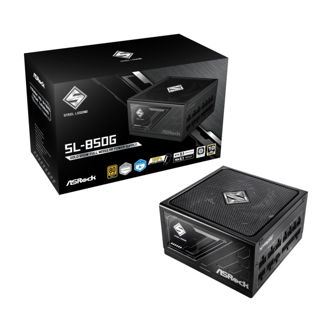 Asrock Steel Legend 850G 850W ATX 3.1 80 PLUS Gold PSU Power Supply