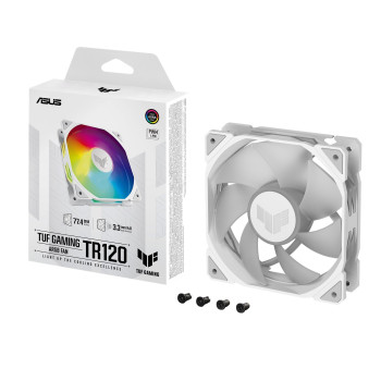 Asus TUF Gaming TR120 ARGB 120mm PWM Case Fan White - 1-Pack