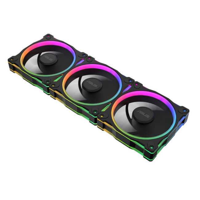 ASUS Prime MR120 ARGB 120mm PC Fan Triple Pack - Black