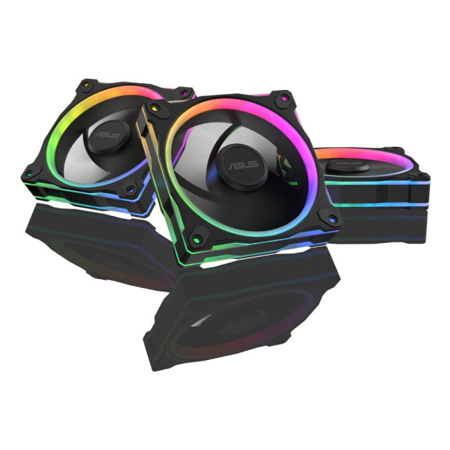 ASUS Prime MR120 ARGB 120mm PC Fan Triple Pack - Black