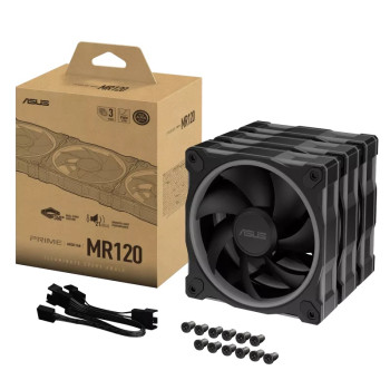ASUS Prime MR120 ARGB 120mm PC Fan Triple Pack - Black