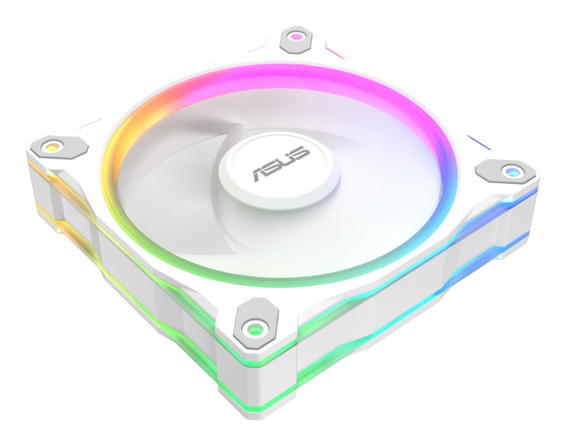 ASUS Prime MR120 ARGB 120mm Reverse PC Fan - White