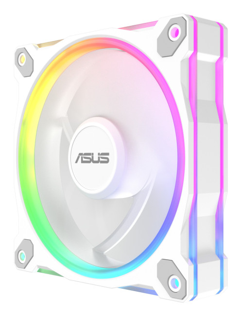 ASUS Prime MR120 ARGB 120mm Reverse PC Fan - White
