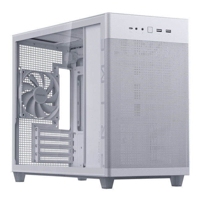 ASUS Prime AP201 MicroATX Anti-Dust Filter White PC Gaming Case