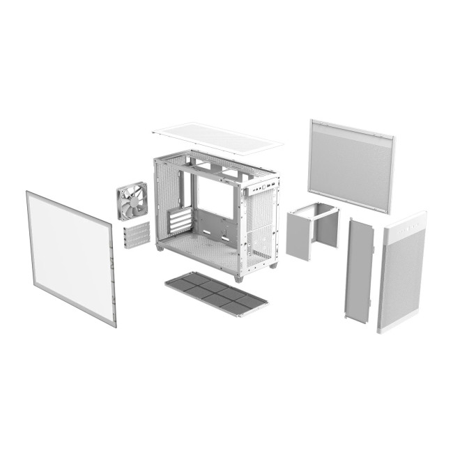 ASUS Prime AP201 MicroATX Anti-Dust Filter White PC Gaming Case