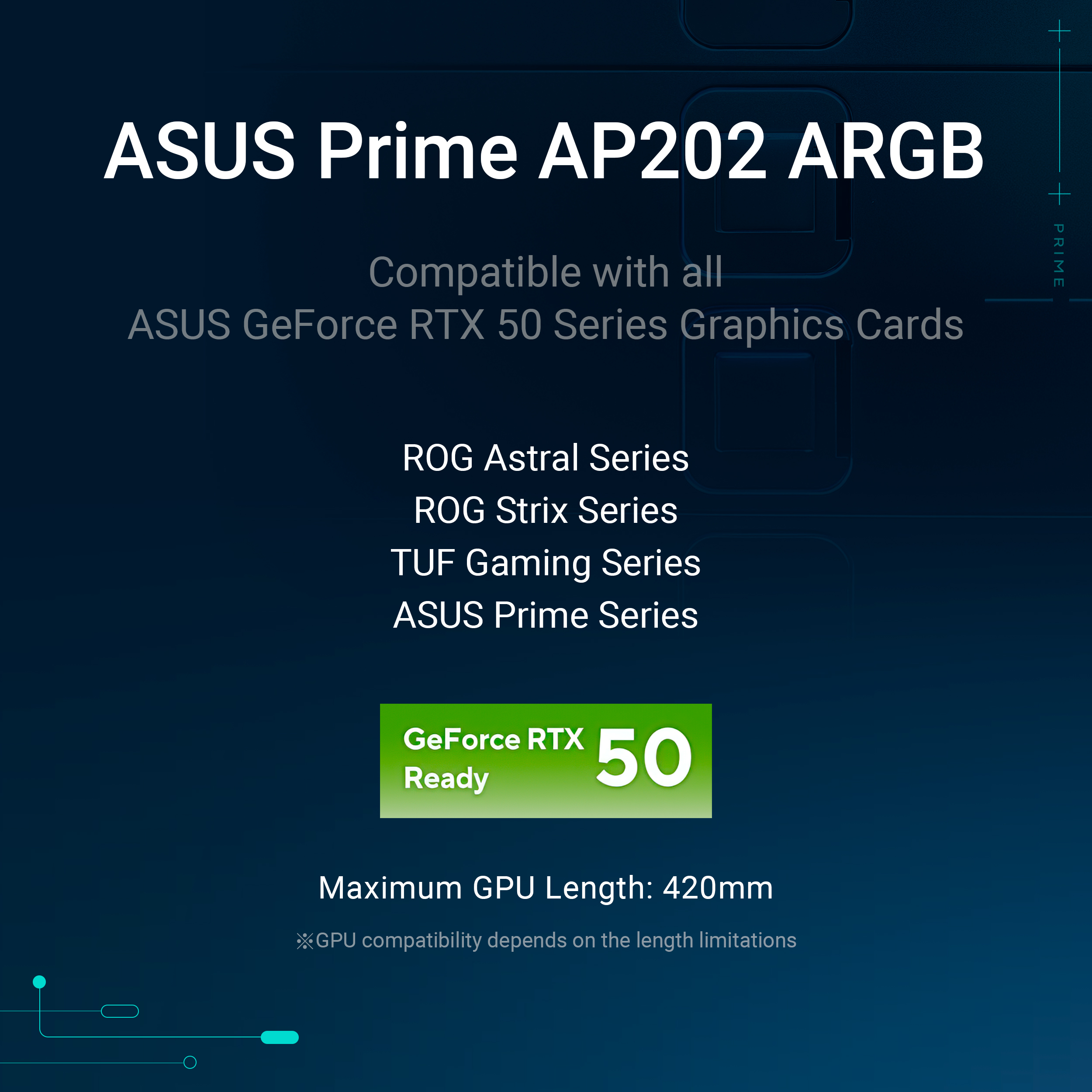 ASUS Prime AP202 ARGB Tempered Glass Mid Tower Gaming Case - White