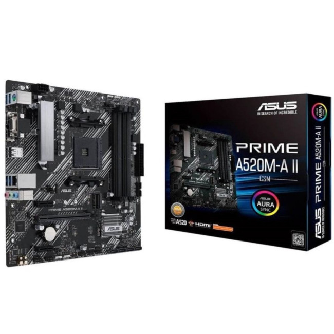 ASUS Prime A520M-A II/CSM AMD A520 Socket AM4 micro ATX Motherboard
