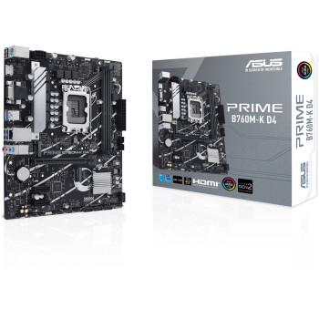 Refurbished ASUS PRIME B760M-K D4 LGA 1700 Micro-ATX Motherboard