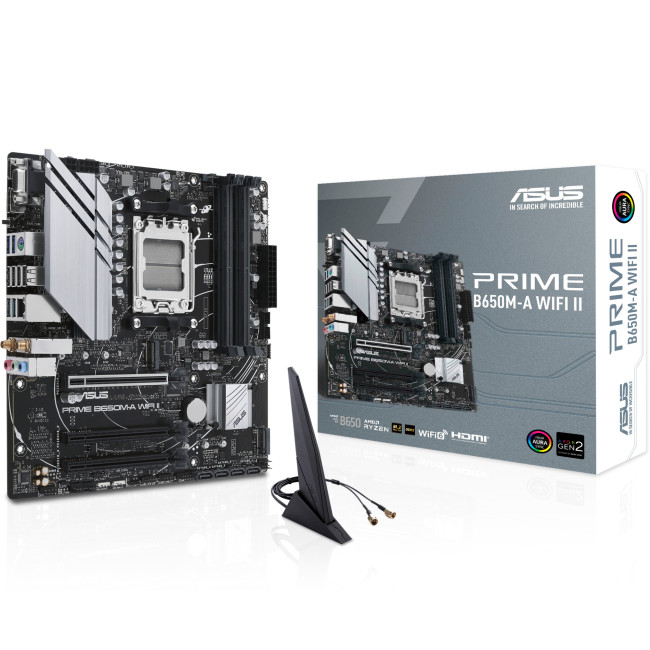 ASUS Prime B650M-A WIFI II AMD B650 Socket AM5 Micro ATX Motherboard
